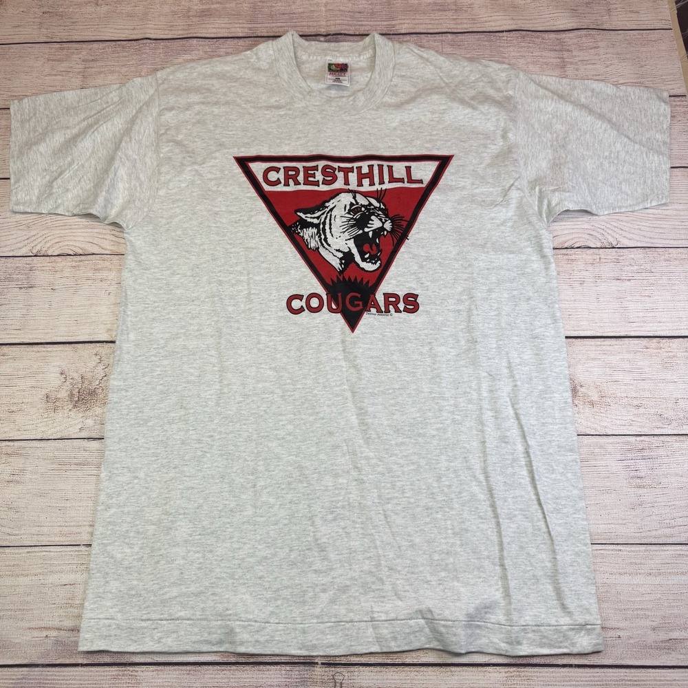 Vintage 90s Cougar Graphic Tee Men's L‎ Made in USA